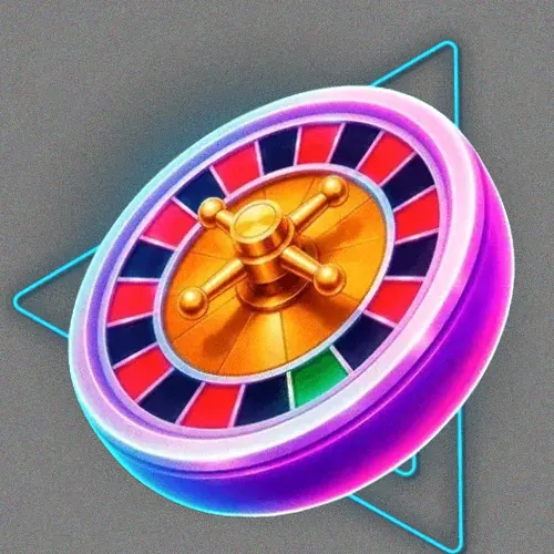 Neon roulette wheel