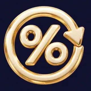Gold percent symbol — Slots Gallery