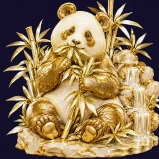 Panda eating bamboo — Slots Gallery